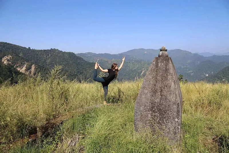 practicing yoga in sattva yoga academy