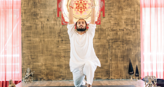 Students Practicing Yoga in Sattva Yoga Academy